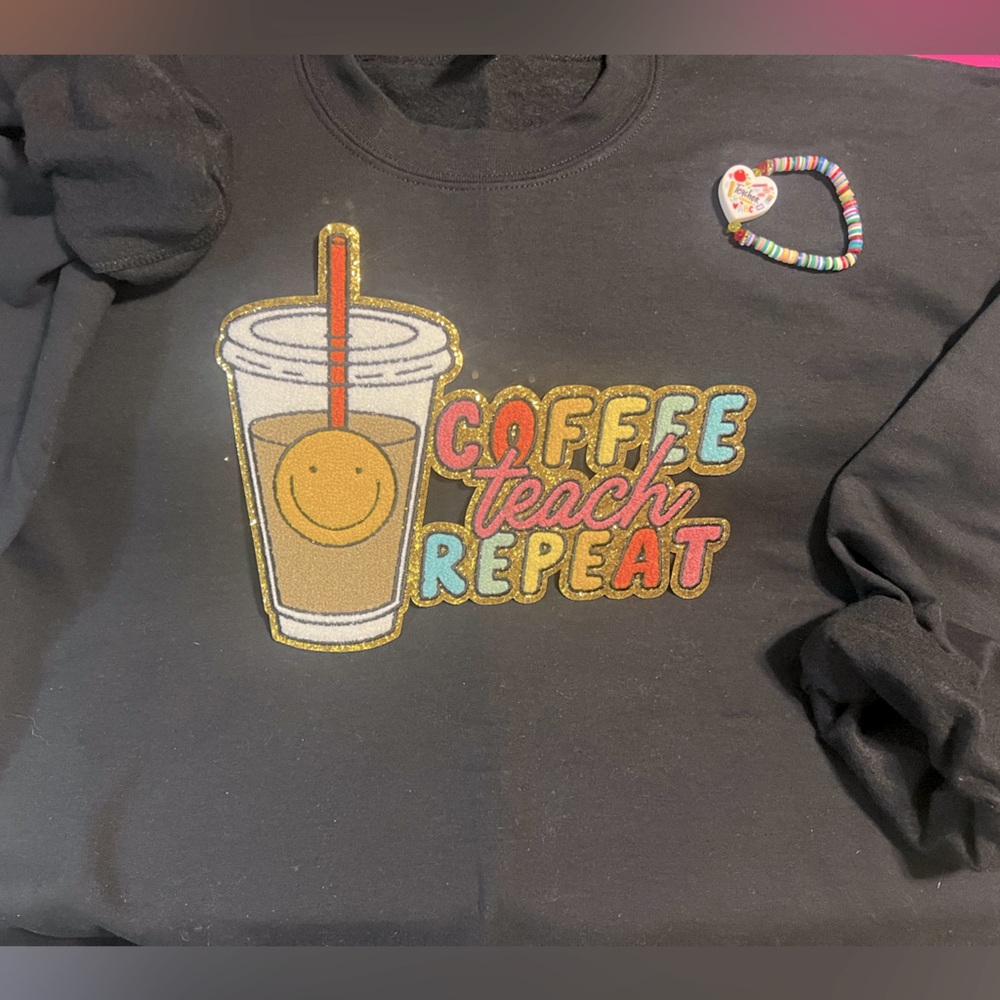 Crew neck customer teacher sweat shirt